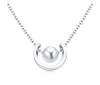 Pretty Pearly Silver Necklace SPE-3661